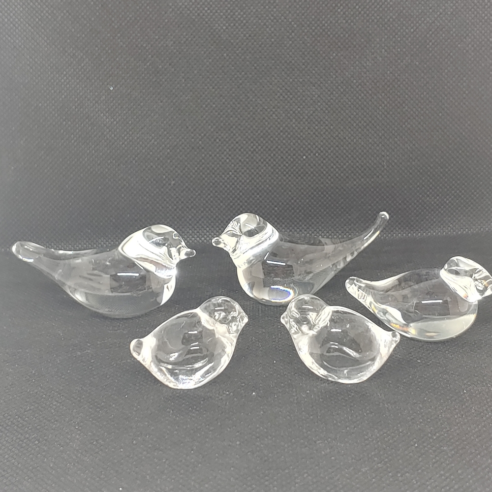 Lot of Glass Art Birds